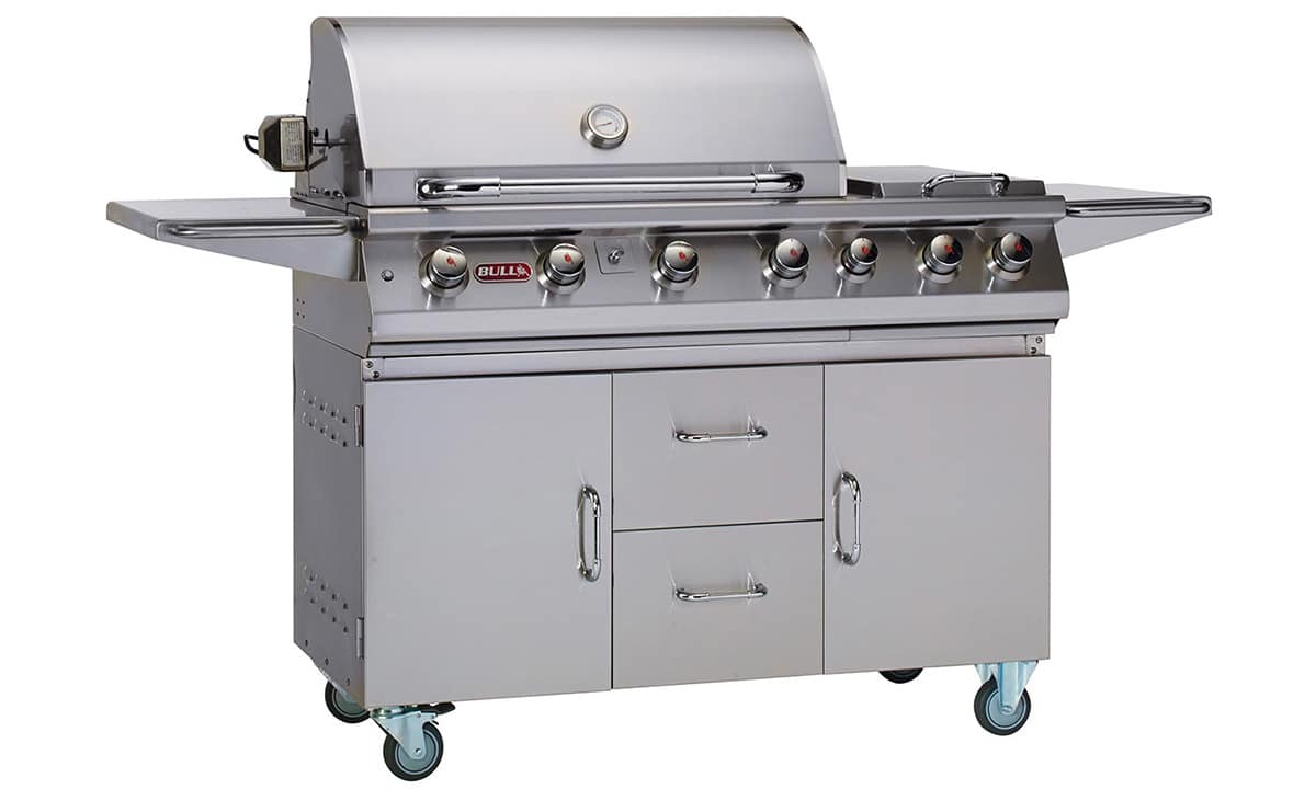 7 Burner BBQ Bull sur chariot