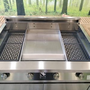 Plancha Teppanyaki 18 dm2 - 2 brûleurs BBQ Steel