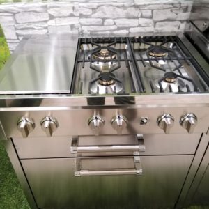 Couvercle en acier pour 2 brûleurs